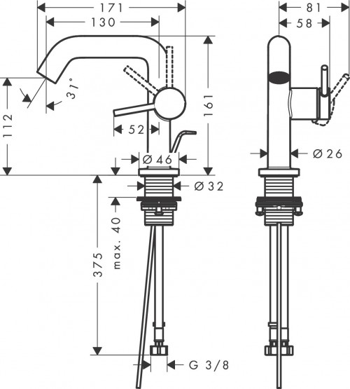 Hansgrohe Tecturis S 73323000