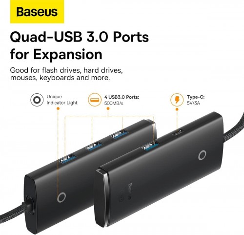 BASEUS Lite Series 4-Port USB-A HUB Adapter