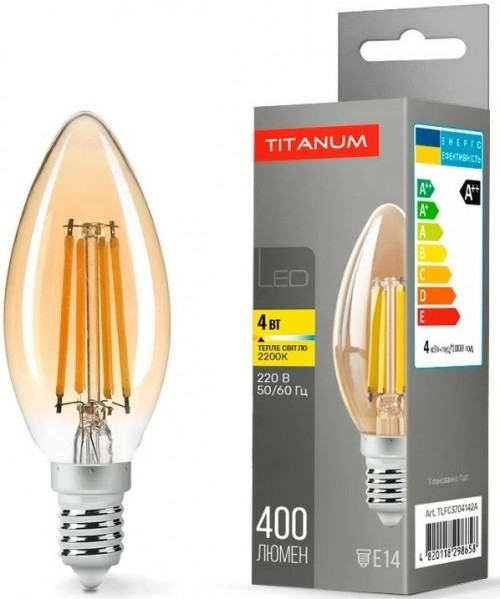 TITANUM Filament C37 4W 2200K E14