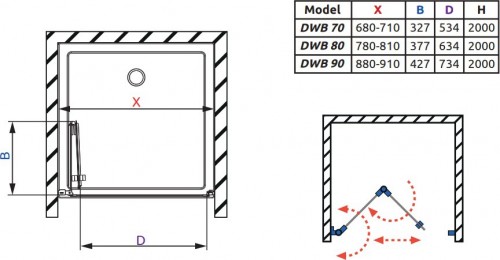 Radaway Nes DWB 70 R 10029070-01-01R