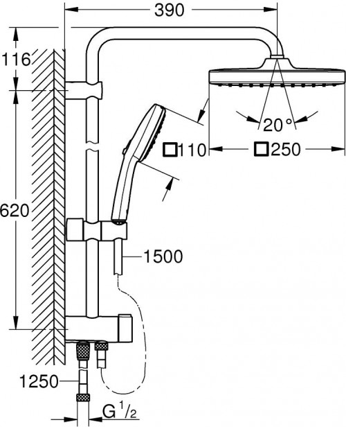 Grohe Tempesta System 250 Cube 269772431