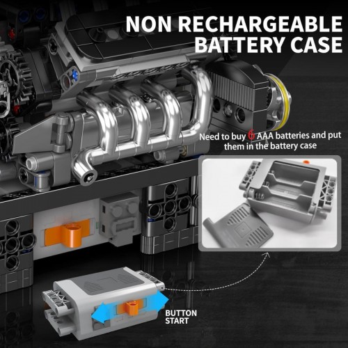 Mould King Mclaren Supercar V8 Engine 10206