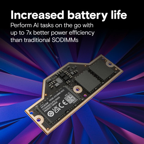 Crucial LPCAMM2 LPDDR5X 1x64Gb