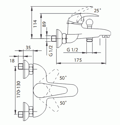 Чертеж с размерами