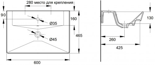 Чертеж с размерами