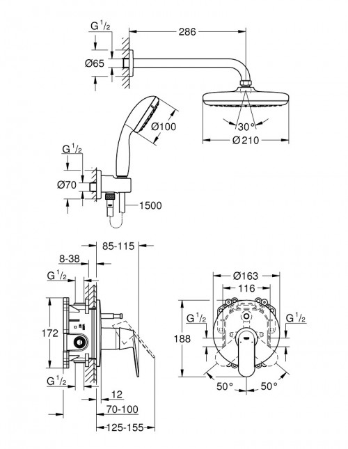 Grohe Eurosmart Cosmopolitan 25183