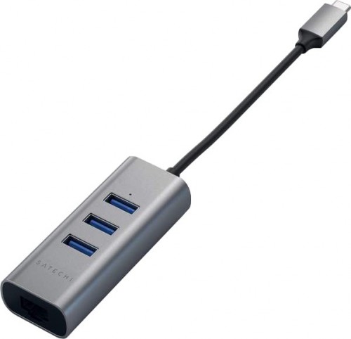 Satechi Type-C 2-in-1 Aluminum 3 Port Hub with Ethernet
