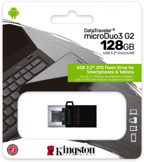 Упаковка Kingston DataTraveler microDuo 3.0 G2 128Gb