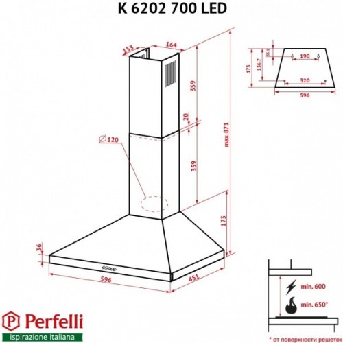 Perfelli K 6202 RED 700 LED