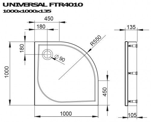 Devit Universal 100x100 FTR4010