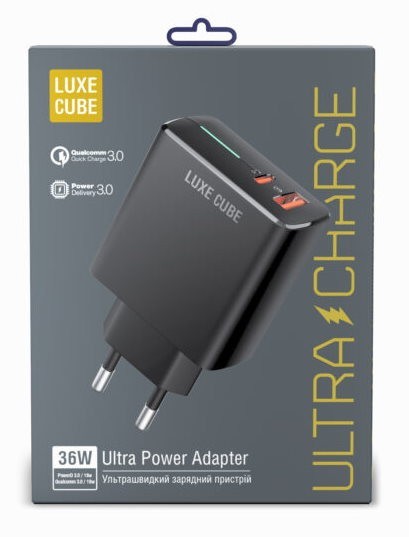 Luxe Cube Ultra Charge 2USB 36W QC3.0+PD