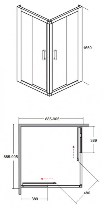 Besco Modern 90x90 MK-90-165-C