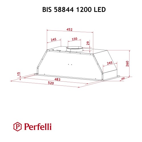 Perfelli BIS 58844 BL 1200 LED