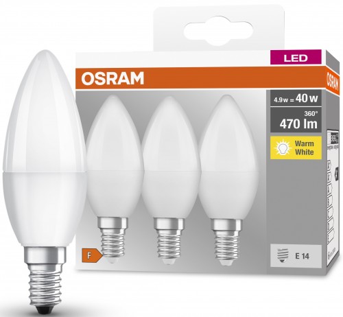 Osram Classic B 4.9W 2700K E14 3 pcs