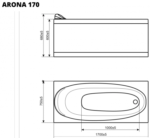 Rialto Arona gidro 170x75