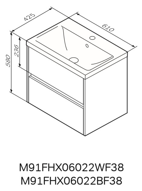 AM-PM Gem S 60 M91-FHX0602-WC0602BF38