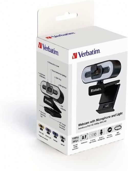 Verbatim Webcam with Microphone and Light