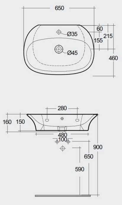 Rak Ceramics Sensation 65 SENWB6501AWHA