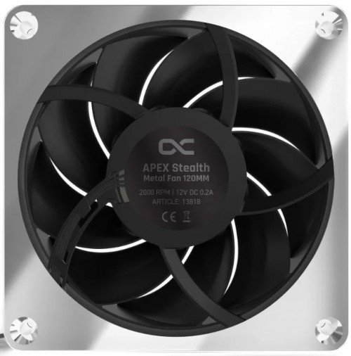Alphacool Apex Stealth Metal Fan 2000rpm Chrome 120mm
