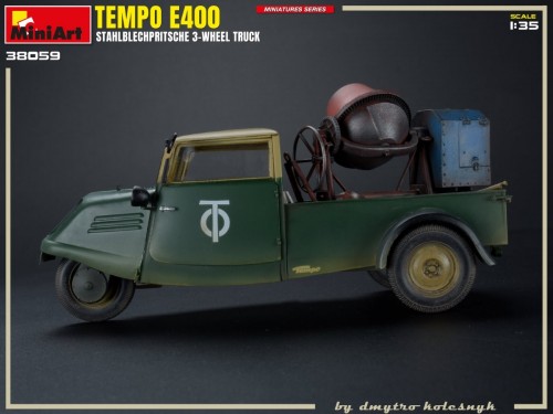 MiniArt Tempo E400 Stahlblechpritsche 3 Wheel Truck (1:35)