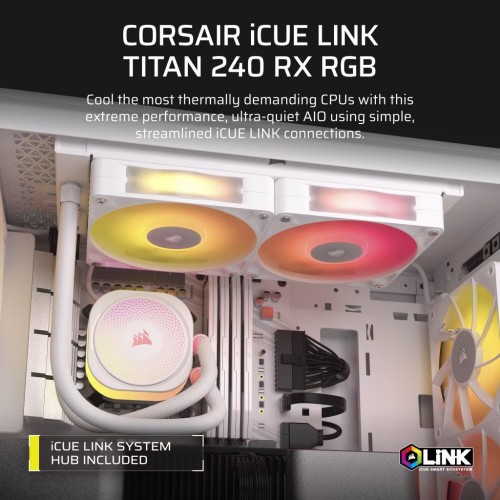 Corsair iCUE LINK TITAN 240 RX RGB White