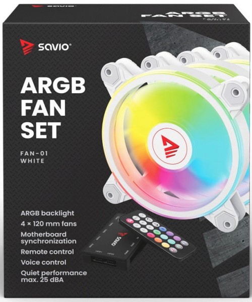 SAVIO FAN-01 4-pack White