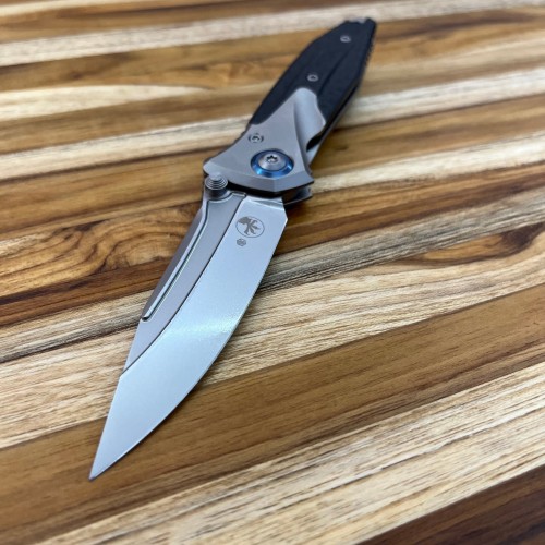 Microtech Socom Bravo Mini Drop Point Bead Blast Titanium CF