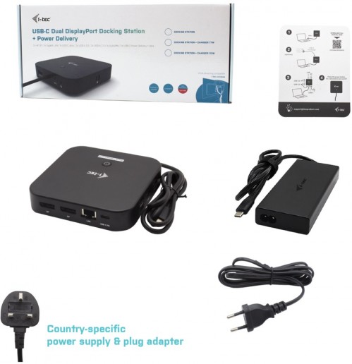 i-Tec USB-C HDMI DP Docking Station with Power Delivery 100