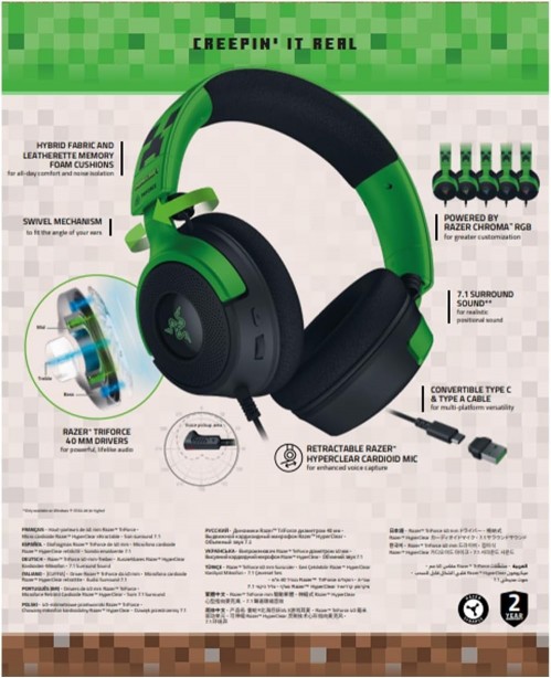 Razer Kraken V4 X Minecraft Edition