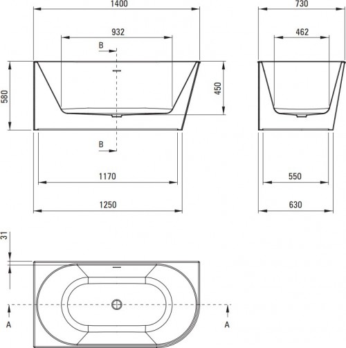 Deante Silia 140x73 KDS 014P