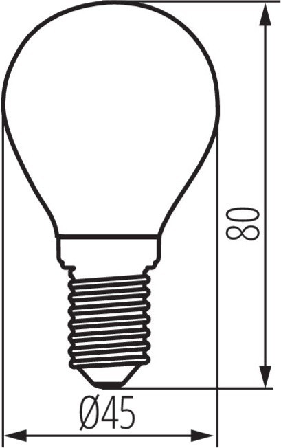 Kanlux XLED Filament G45 4.5W 2700K E14