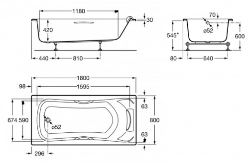 Roca BeCool 180x80