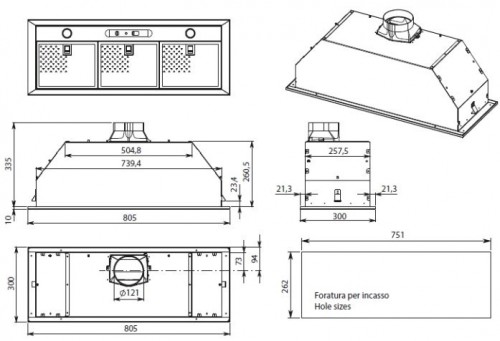 Falmec Built-In Evo 70/600