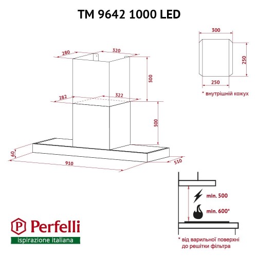 Perfelli TM 9642 I/BL 1000 LED