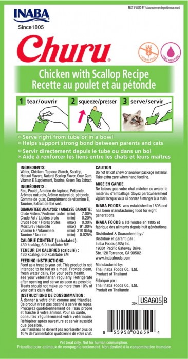 INABA Churu Chicken with Scallop