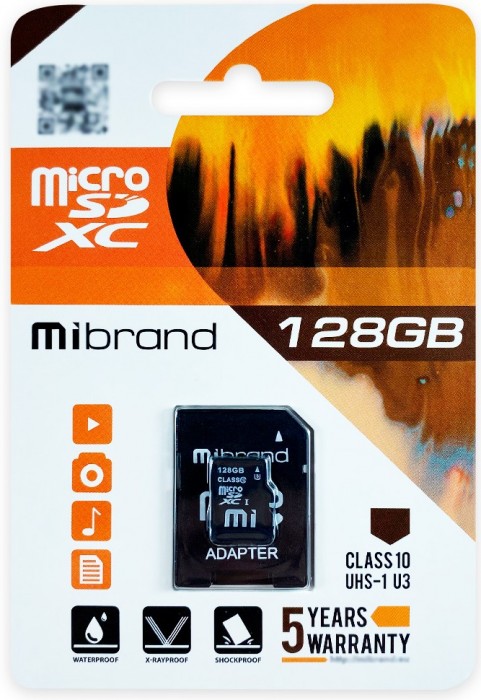 Mibrand microSDXC Class 10 UHS-1 U3 128GB