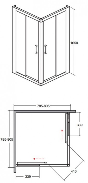 Besco Modern 80x80 MK-80-165-C