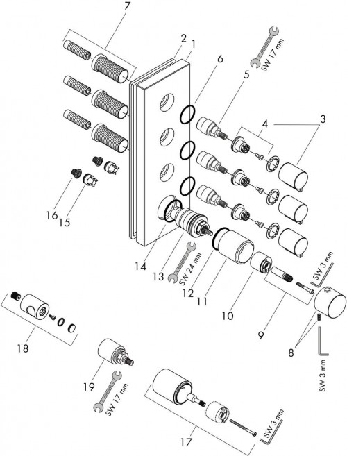 Axor Thermostatic module 360/120 10751000