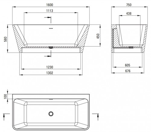 Deante Hiacynt 160x75 KDH 016W