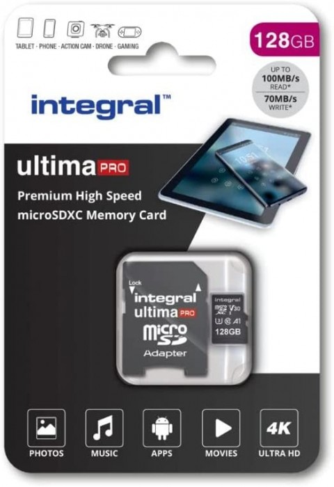 Integral Premium High Speed microSDXC V30 UHS-I U3 128Gb
