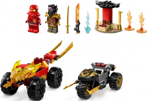 Lego Kai and Rass Car and Bike Battle 71789