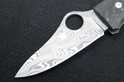 Spyderco Spyopera Carbon Damascus