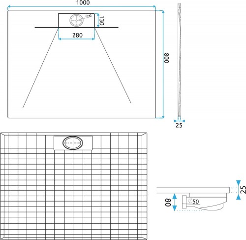 REA Bazalt Long 100x80 REA-K3320