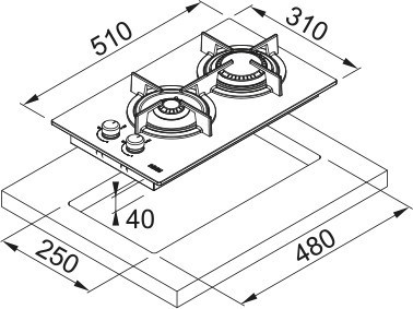 Franke FHCR 302 2G HE BK C