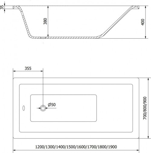 Mexen Cubik 170x70 55031707000X