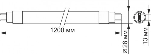 Videx LED T8b 6200K G13