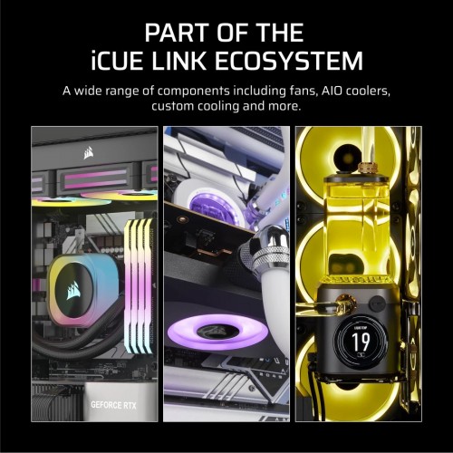 Corsair iCUE LINK RX140 MAX RGB PWM Dual Pack Black