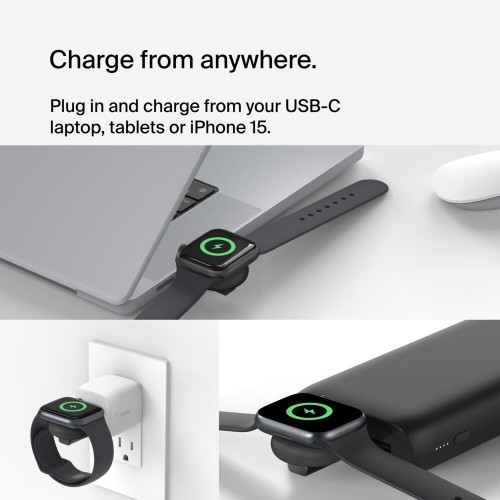 Belkin BoostCharge Portable USB-C Apple Watch Charger