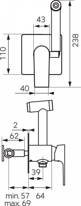 Ferro Algeo Square BAQ66P