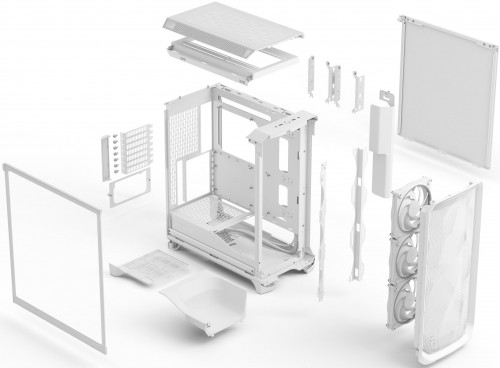 Fractal Design Meshify 3 White RGB TG Clear Tint